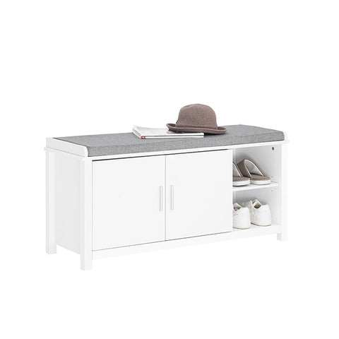 Rootz Shoe Storage Bench - Shoe Rack - Organizer - Comfortable Cushion - 110x45x40cm
