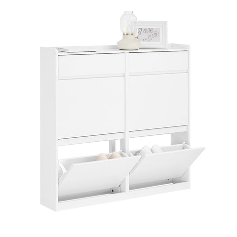 Rootz Shoe Storage Unit - Shoe Organizer - Entryway Cabinet - Space-Saving Design - MDF Material - 98x95x19cm