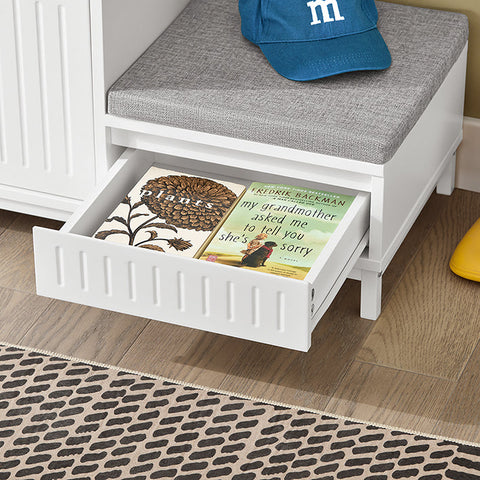 Rootz Shoe Bench - Shoe Tipper - Footwear Organizer - Max 181kg - MDF - 100x42x35cm - Ample Storage & Child-Friendly Design