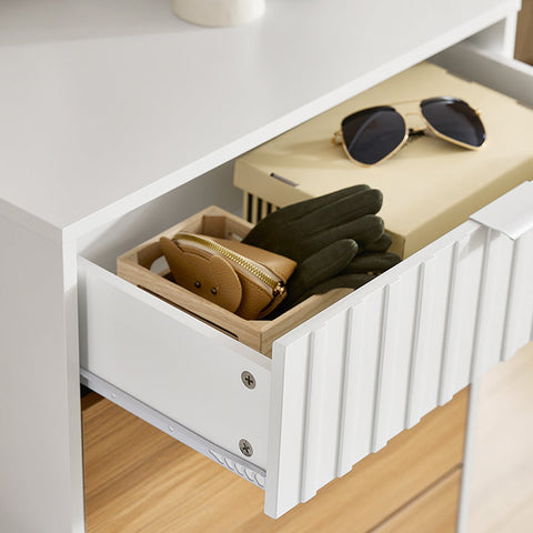 Rootz Shoe Storage Cabinet - Shoe Organizer - Footwear Shelving - MDF & Metal Stability - 60x110x35cm