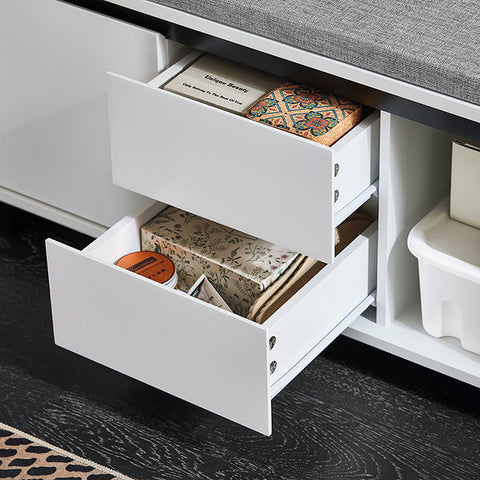 Rootz Shoe Cabinet - Storage Unit - Organizing Solution - Adjustable Shelves - 110x42x35cm