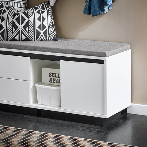Rootz Shoe Cabinet - Storage Unit - Organizing Solution - Adjustable Shelves - 110x42x35cm