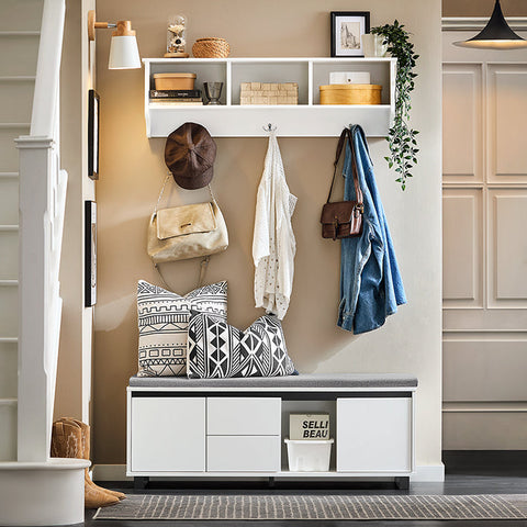 Rootz Shoe Cabinet - Storage Unit - Organizing Solution - Adjustable Shelves - 110x42x35cm