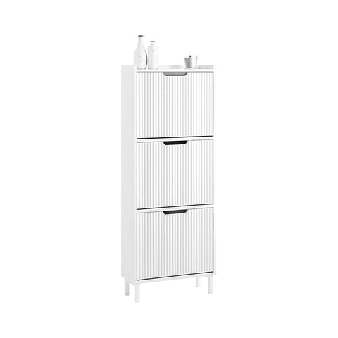 Rootz Space-Saving Shoe Cabinet - Footwear Storage - Shoe Organizer - Maximizes Space - 50x130x19cm