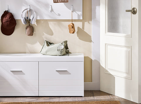Rootz Shoe Storage Bench - Shoe Organizer - Shoe Rack - Adjustable Compartments - 100x45x35cm - Protects Floors