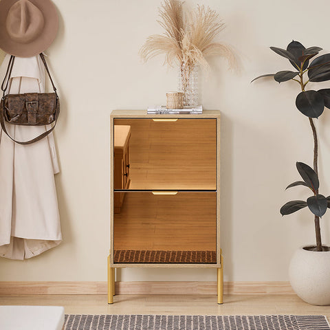Rootz Shoe Tipper Closet - Shoe Storage Unit - Footwear Organizer - Stability & Unique Design - 55x90x24cm