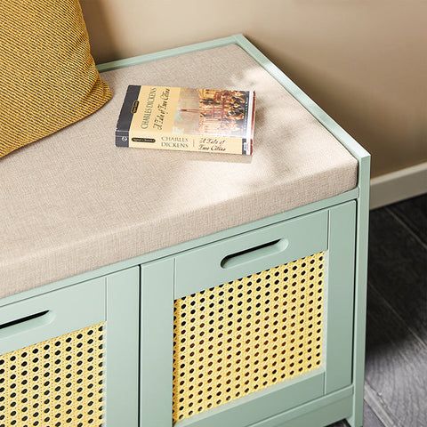 Rootz Shoe Storage Bench - Entryway Organizer - Shoe Cabinet - Padded Seat Comfort - 90x45x35cm