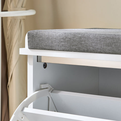 Rootz Shoe Cabinet - Shoe Organizer - Entryway Storage - Comfort Seat Cushion - MDF (E1) - 60x49x29cm