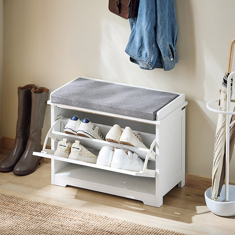 Rootz Shoe Cabinet - Shoe Organizer - Entryway Storage - Comfort Seat Cushion - MDF (E1) - 60x49x29cm