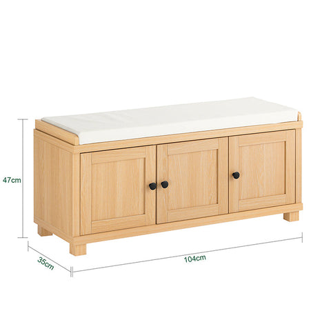 Rootz Hallway Bench - Shoe Storage Bench - Entryway Bench - Soft Padded Seat for Comfort - 104cm x 47cm x 35cm - Up to 3 Colours