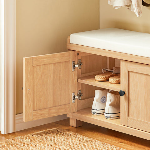 Rootz Hallway Bench - Shoe Storage Bench - Entryway Bench - Soft Padded Seat for Comfort - 104cm x 47cm x 35cm - Up to 3 Colours
