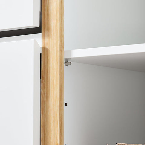Rootz 3 Compartment Shoe Cabinet - Storage Organizer - Shoe Rack - Dust-Free Access - 59cm x 115cm x 40cm