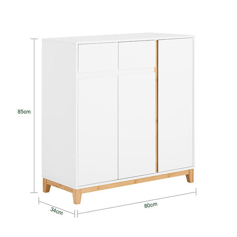Rootz Modern Shoe Cabinet - Storage Unit - Space Saver - Compact & Adjustable - 80cm x 85cm x 34cm