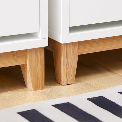 Rootz Modern Shoe Cabinet - Shoe Organizer - Folding Shoe Storage - Space Efficient - 60cm x 122cm x 34cm