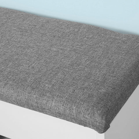 Rootz Shoe Bench with Seat - Shoe Rack - Shoe Cabinet - Comfortable Cushion - Spacious Storage - Safe Rubber Feet - 60cm x 43cm x 30cm - Light Gray