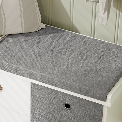 Rootz Shoe Storage Bench - Entryway Organizer - Shoe Rack - Comfortable Seating - Removable Baskets - Durable MDF Construction - 100cm x 50cm x 35cm