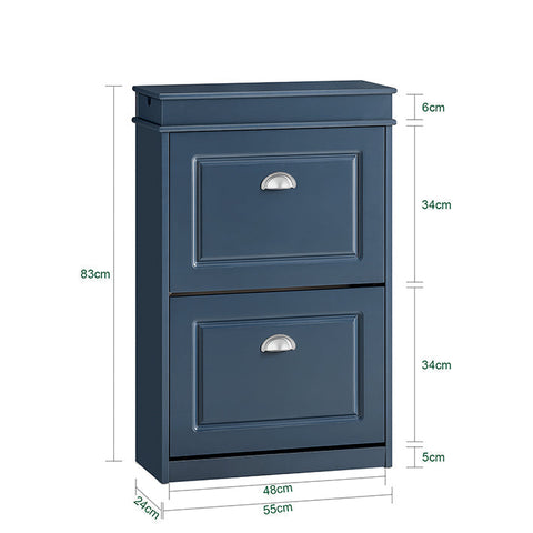 Rootz Shoe Storage Cabinet - Shoe Organizer - Shoe Rack - Space-Saving Design - 55x83x24cm