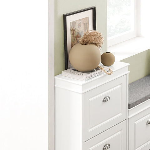 Rootz Shoe Cabinet with 2 Flaps - Shoe Tipper - Shoe Dresser - FSC Certified - Wall Attachable - 100% Recyclable Packaging - 54cm x 83cm x 24cm