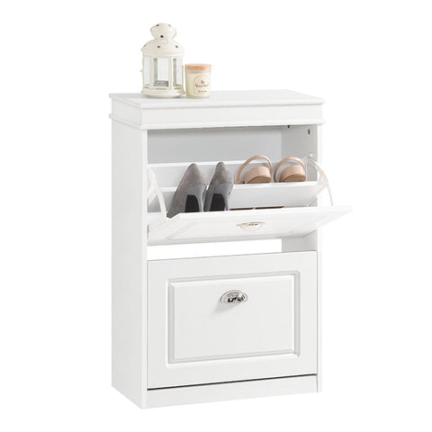 Rootz Shoe Cabinet with 2 Flaps - Shoe Tipper - Shoe Dresser - FSC Certified - Wall Attachable - 100% Recyclable Packaging - 54cm x 83cm x 24cm