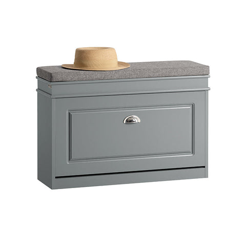 Rootz Shoe Cabinet with Cushioned Seat - Shoe Bench - Shoe Organizer - Versatile Storage - Comfortable Seating - Easy Assembly - 75cm x 51cm x 24cm