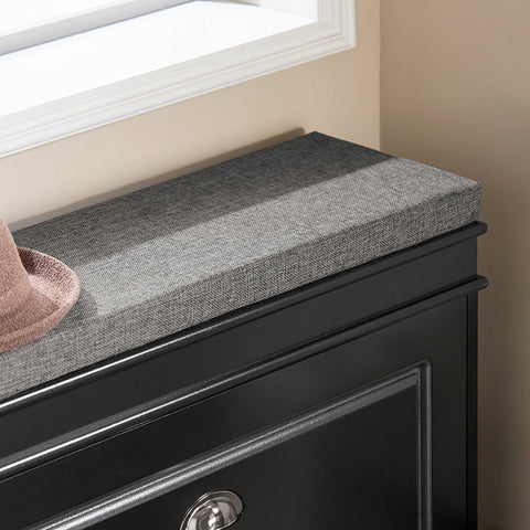 Rootz Shoe Cabinet Bench - Shoe Storage - Shoe Organizer - FSC Certified - Cushioned Seat - Eco-Friendly Packaging - 75cm x 51cm x 24cm