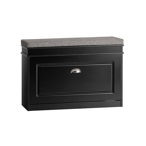 Rootz Shoe Cabinet Bench - Shoe Storage - Shoe Organizer - FSC Certified - Cushioned Seat - Eco-Friendly Packaging - 75cm x 51cm x 24cm