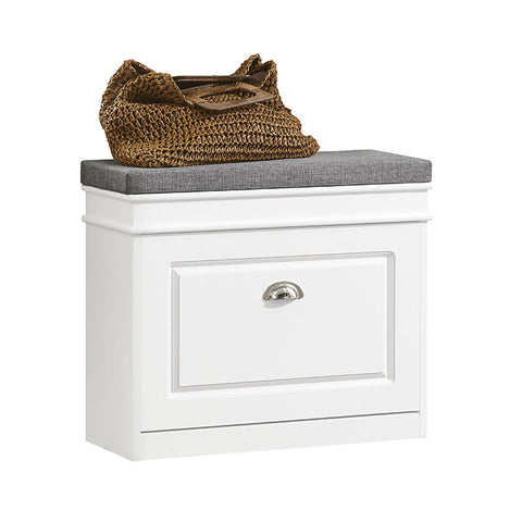 Rootz Shoe Cabinet Bench with Flap - Shoe Tipper - Shoe Storage Organizer - FSC Certified - 100% Recyclable Packaging - Comfortable Seat Cushion - 75cm x 51cm x 24cm