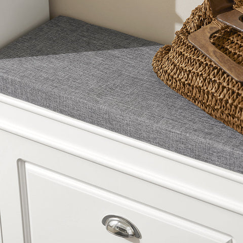 Rootz Shoe Cabinet Bench with Flap - Shoe Tipper - Shoe Storage Organizer - FSC Certified - 100% Recyclable Packaging - Comfortable Seat Cushion - 75cm x 51cm x 24cm