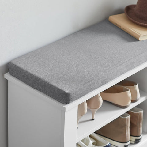 Rootz Shoe Storage Bench - Entryway Bench - Shoe Rack with Cushion - Adjustable Shelf - Scratch-Resistant - 90cm x 45cm x 30cm