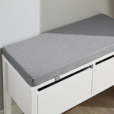 Rootz Shoe Bench with Storage - Sitting Chest of Drawers - Hallway Cupboard - Bed Bench - Comfortable Seat Cushion - MDF Construction - 72cm x 46cm x 30cm