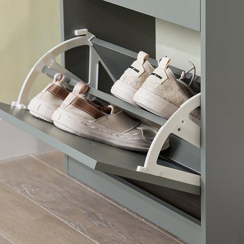 Rootz Shoe Cabinet with 3 Flaps - Shoe Tipper - Shoe Organizer - FSC Certified - Wall Attachable - 100% Recyclable Packaging - 53cm x 117cm x 24cm