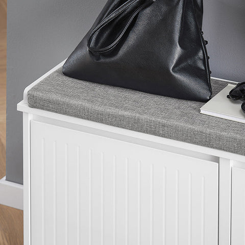 Rootz Shoe Storage Bench - Shoe Cabinet - Footwear Organizer - Comfortable Cushion - MDF, 100x46x26cm