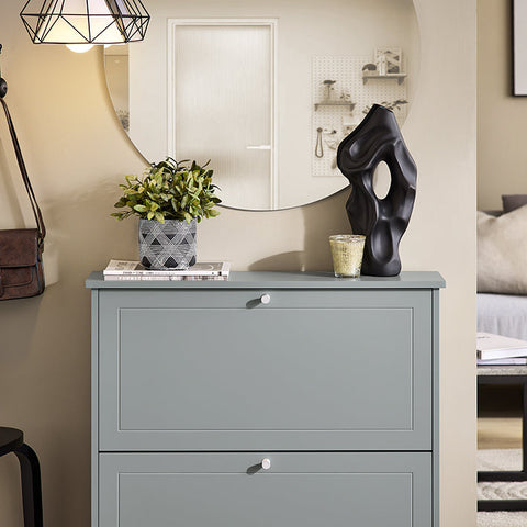 Rootz Shoe Storage Cabinet - Shoe Organizer - Entryway Shoe Rack - Sturdy Wall-Mountable - 76x79x18cm