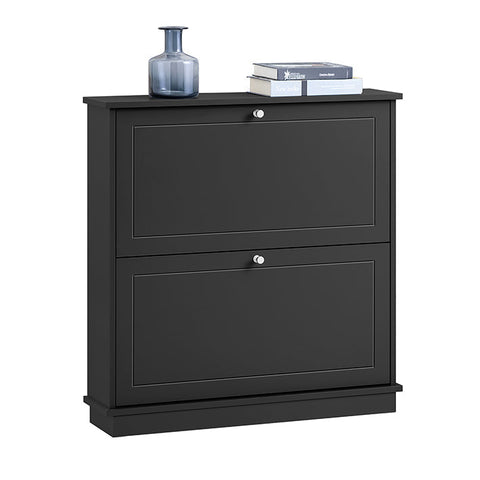 Rootz Shoe Storage Cabinet - Shoe Organizer - Entryway Shoe Rack - Space-Saving Design - 76x79x18cm