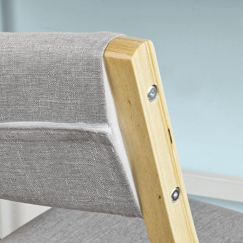 Rootz Folding Chair - Kitchen Chair - Desk Chair for Children - Birch Wood Frame - Padded Comfort - Removable Washable Cover - 48cm x 14cm x 91cm