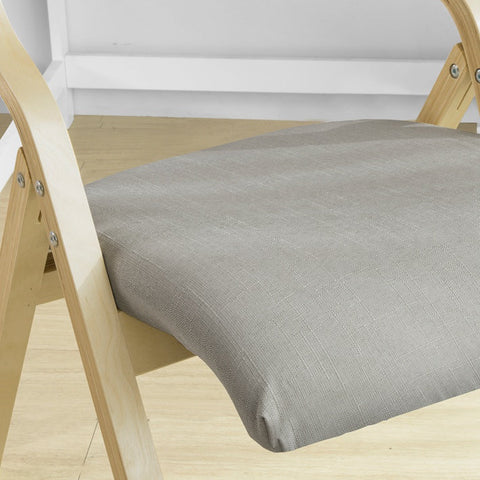 Rootz Folding Chair - Kitchen Chair - Desk Chair for Children - Birch Wood Frame - Padded Comfort - Removable Washable Cover - 48cm x 14cm x 91cm