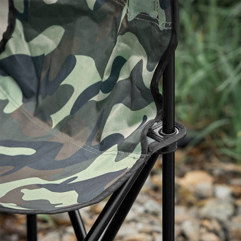 Rootz Camping Chair - Outdoor Chair - Folding Chair - Oxford Fabric - 45cm x 43cm x 74cm - Portable & Stable - Lightweight - Rust-Resistant Iron