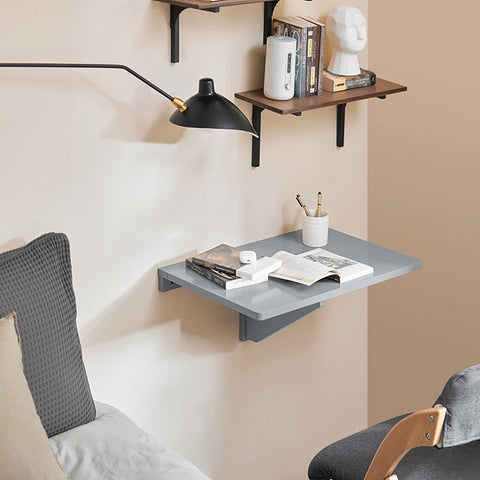 Rootz Wall-Mounted Folding Table - Kitchen Table - Desk - Space-Saving Design - Ideal for Small Spaces and Children's Rooms - Durable MDF Construction - 60cm x 40cm x 1.4cm