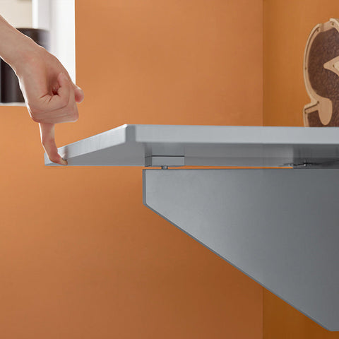 Rootz Wall-Mounted Folding Table - Kitchen Table - Desk - Space-Saving Design - Ideal for Small Spaces and Children's Rooms - Durable MDF Construction - 60cm x 40cm x 1.4cm