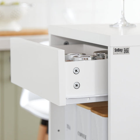 Rootz Adjustable Bar Table - Dining Table - Wall-Mounted Table - MDF Construction - Space-Saving Design - Adjustable Height - Easy Assembly - White - 110cm x 106cm x 45cm