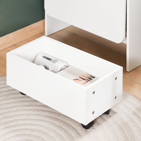 Rootz Multifunctional Desk - Shelf - Laptop Desk - Space Saver - 64x98x64cm, Foldable to 64x98x25cm