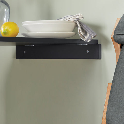 Rootz Folding Wall Table with Blackboard - Desk - Dining Table - Space-Saving Design - Easy Assembly - Creative Memoboard Surface - Light Gray - 50cm x 76cm x 75cm