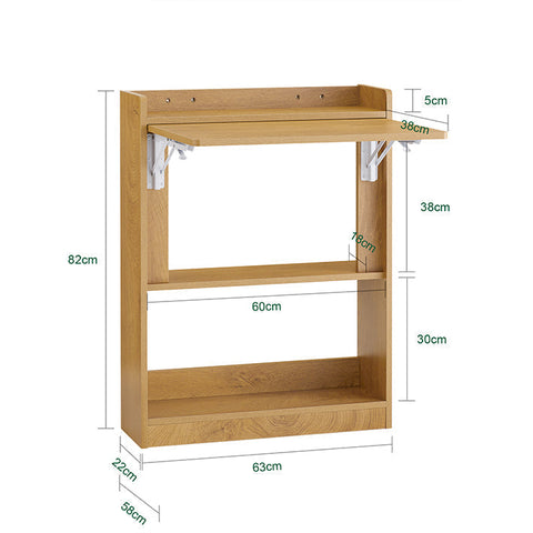 Rootz Multifunctional Desk - Foldable Computer Table - Laptop Desk - Ample Storage - 63x82x58cm