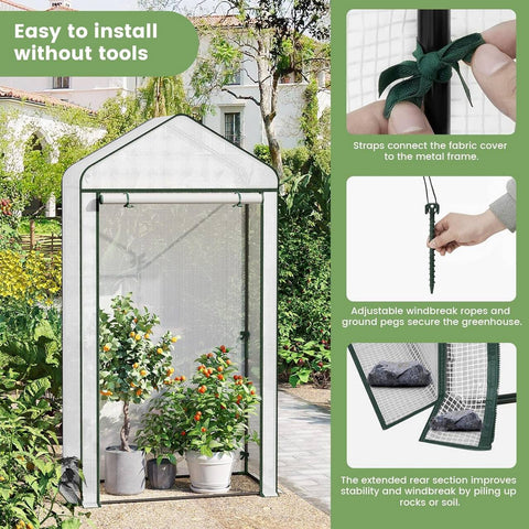 Rootz Film Greenhouse - Tomato House - Growing Tent - Cold Protection - 100cm x 50cm x 190cm