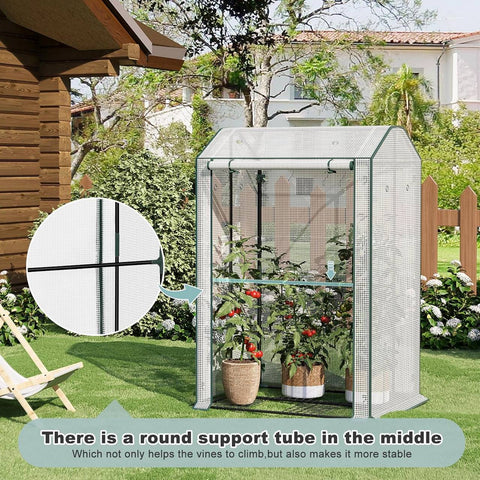 Rootz Foil Greenhouse - Tomato House - Plant Shelter - Effective UV Protection - 100cm x 83cm x 150cm