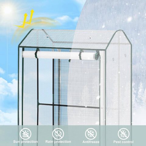 Rootz Foil Greenhouse - Tomato House - Plant Shelter - Effective UV Protection - 100cm x 83cm x 150cm