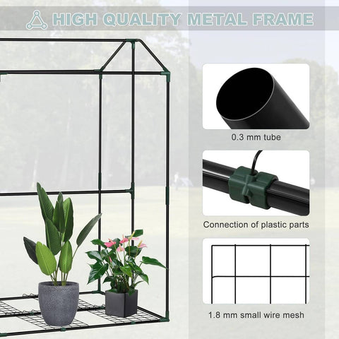 Rootz Foil Greenhouse - Tomato House - Plant Shelter - Effective UV Protection - 100cm x 83cm x 150cm
