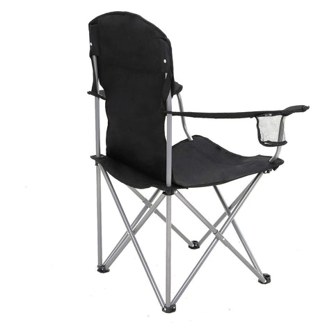 Rootz 2 Piece Set Camping Chair - Beach Chair - Folding Chairs - Comfortable and Practical - Lightweight - Bottle Holder - Oxford Fabric - 76cm x 51.5cm x 95.5cm