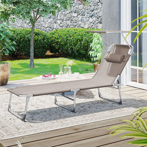 Rootz Sun Lounger - Reclining Chair - Adjustable Backrest - Ergonomic Comfort - 53cm x 193cm x 29.5cm