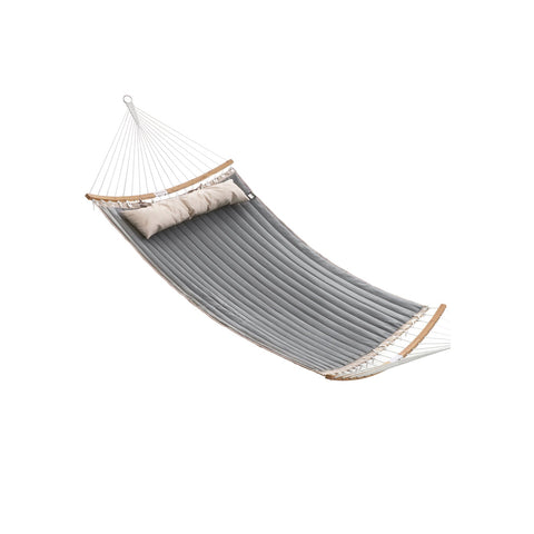 Rootz Portable Hammock - Outdoor Swing Bed - Hanging Lounger - 300D Oxford Cloth - Relaxation Oasis - Garden, Living Room, Beach - 200cm x 140cm - Gray-Beige